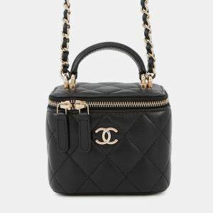 مملوكة مسبقًا Chanel Small Vanity Case Black Lambskin