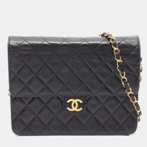 مملوكة مسبقًا Chanel Square Flap Black Quilted Leather Shoulder Bag