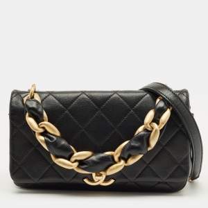 مملوكة مسبقًا Chanel Chain is More Black Quilted Leather Flap Bag