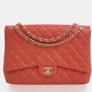 Pre Owned Chanel Maxi Lambskin Classic Single Flap Bag