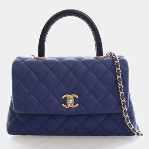 Pre Owned Chanel Mini Caviar Coco Handle Bag