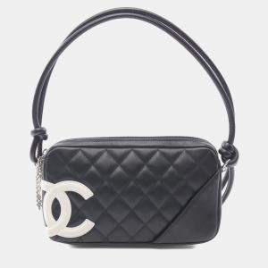 مملوكة مسبقًا Chanel Cambon Ligne Black White Leather Shoulder Bag