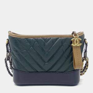 مملوكة مسبقًا Chanel Multicolor Leather Chevron Gabrielle Hobo Bag Small