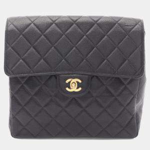 مملوكة مسبقًا Chanel Matelasse Backpack Bag In Calfskin Leather Black