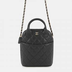 مملوكة مسبقًا Chanel Matelasse 2Waybag Black Caviar Leather