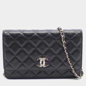 مملوكة مسبقًا Chanel Matelasse Shoulder Bag In Grained Calfskin Leather Black
