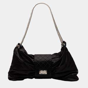 مملوكة مسبقًا Chanel Black Medium Satin Bow Mademoiselle Shoulder Bag