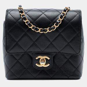 مملوكة مسبقًا Chanel Black Mini Square Classic Goatskin Single Flap