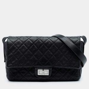 مملوكة مسبقًا Chanel Black Quilted Calfskin Reissue 2.55 Easy Messenger Flap