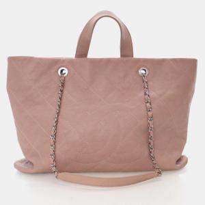 Pre Owned Chanel Caviar Quilted Top Handle Tote