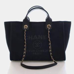 Pre Owned Chanel Small Mixed Fibers Deauville Tote