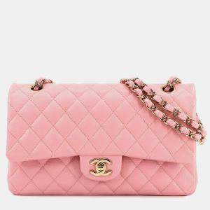 مملوكة مسبقًا Chanel Classic Double Flap Pink Caviar Leather Chain Shoulder Bag