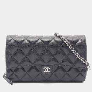 مملوكة مسبقًا Chanel Matelasse Shoulder Bag In Caviar Grained Calfskin Black