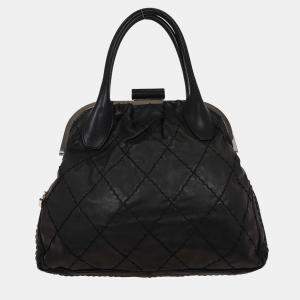 مملوكة مسبقًا Chanel Black Calfskin Wild Stitch Handbag