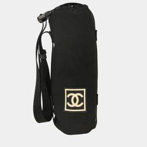 Pre Owned Chanel Black Sport Line Bottle Holder Shoulder Bag