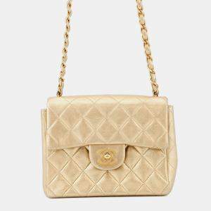 Pre Owned حقيبة كتف شانيل سلسلة ماتيلسي صغيرة كو كو مارك جلد الخراف