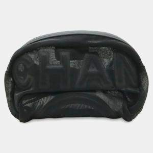مملوكة مسبقًا Chanel Mesh Body Bag/Waist Pouch/Fast Bag In Black Nylon