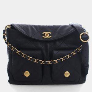 مملوكة مسبقًا Chanel Black Caviar Hobo Messenger