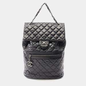 مملوكة مسبقًا Chanel Matelasse Backpack Leather Black
