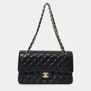 مملوكة مسبقًا Chanel 2021 Black Caviar Leather Medium Flap Bag