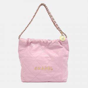 Pre Owned حقيبة 22 شانيال جلد وردي 30