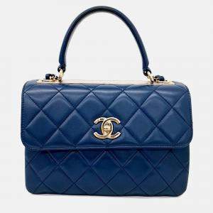 مملوكة مسبقًا Chanel Blue Leather Trendy Cc Small