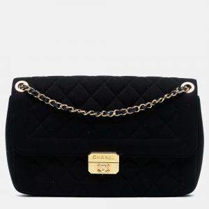 مملوكة مسبقًا Chanel Black Large Jersey Chic With Me Flap