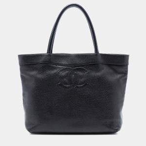 مملوكة مسبقًا Chanel Black CC Caviar Open Tote