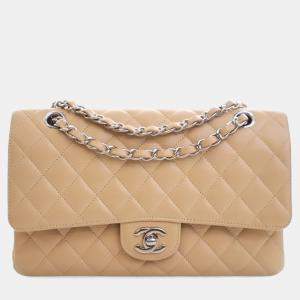 Pre Owned حقيبة شانيل كلاسيك فلاپ مزدوجة حجم متوسط كافيار