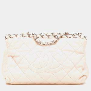 مملوكة مسبقًا Chanel Beige Mini Quilted Lambskin Chain Me Tote