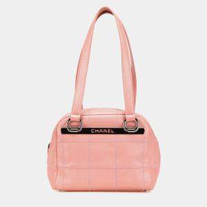مملوكة مسبقًا Chanel Pink Small Choco Bar Caviar Shoulder Bag
