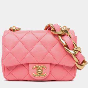 مملوكة مسبقًا Chanel Pink Mini Quilted Lambskin Funky Town Flap