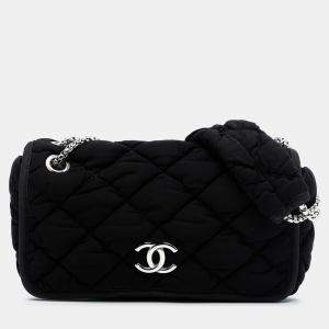 مملوكة مسبقًا Chanel Black Small Quilted Nylon Bubble Flap