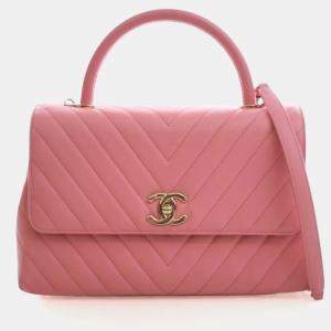 Pre Owned حقيبة شانيل مقبض علوي كافيار وسط