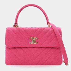 مملوكة مسبقًا Chanel Small Pink Jersey Trendy CC Top Handle Bag