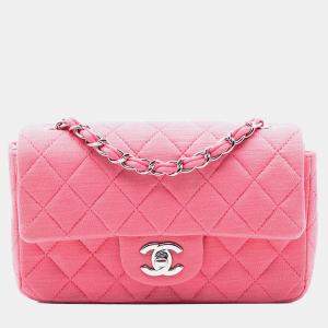 مملوكة مسبقًا Chanel Pink Mini Rectangular Classic Jersey Single Flap