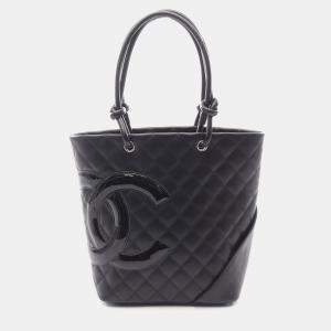 مملوكة مسبقًا Chanel Cambon Medium Tote Bag Leather Black