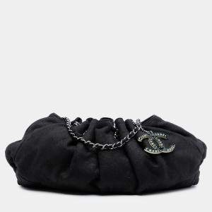 مملوكة مسبقًا حقيبة يد شانيل ميلروس جيرسي أسود