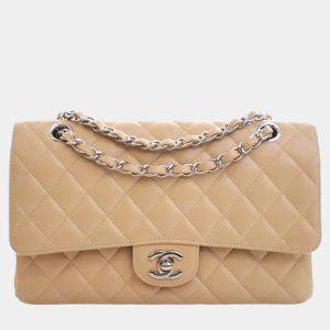 Pre Owned Chanel Brown Medium Classic Caviar Double Flap