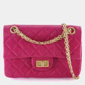 مملوكة مسبقًا Chanel Pink Mini Aged Calfskin Reissue 2.55 Flap Bag 224