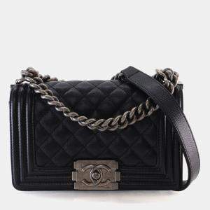 مملوكة مسبقًا Chanel Small Black Caviar Boy Bag