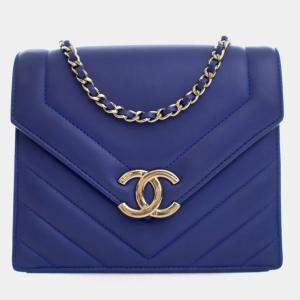 Pre Owned Chanel Mini Lambskin Square Envelope Flap Bag