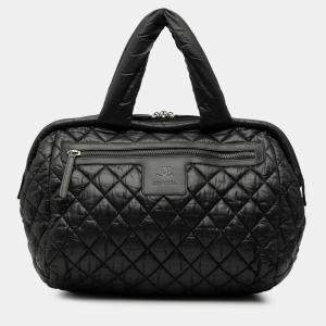 مملوكة مسبقًا Chanel Black Quilted Nylon Coco Cocoon Bowling Bag