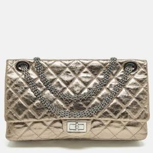 مملوكة مسبقًا Chanel Reissue 2.55 Classic 228 Flap Metallic Quilted Leather Bag