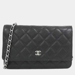 Pre Owned Chanel Timeless Classic Line Chain Wallet