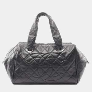 مملوكة مسبقًا Chanel Matelasse Large Coco Mark Handbag In Caviar Grained Calfskin Black
