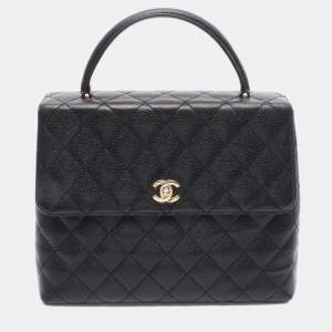 مملوكة مسبقًا Chanel Matelasse Handbag In Caviar Grained Calfskin Black
