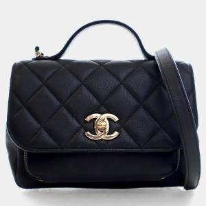 Pre Owned Chanel Small Caviar Business Affinity Top Handle Bag