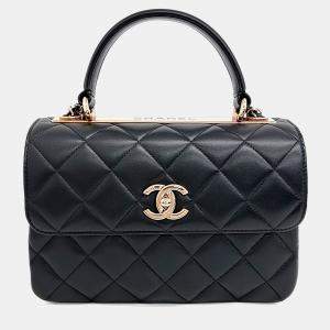 Pre Owned Chanel Black Leather Trendy CC Small