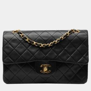 مملوكة مسبقًا Chanel Black Small Classic Lambskin Double Flap
